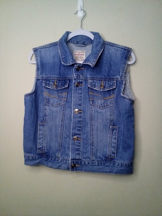 Aeropostale Jackets & Blazers - Aeropostale Denim Vest Women L Button Up Sleeveless Jacket Y2K Blue